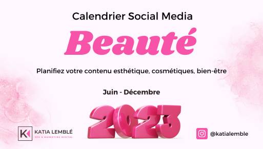 Calendrier Marketing Beauté 2023